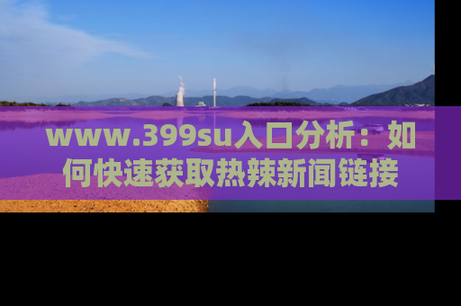 www.399su入口分析：如何快速获取热辣新闻链接