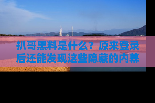 扒哥黑料是什么？原来登录后还能发现这些隐藏的内幕！