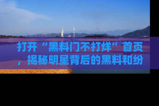 打开“黑料门不打烊”首页，揭秘明星背后的黑料和纷争真相！