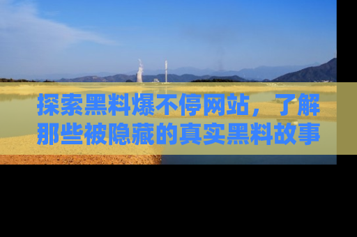 探索黑料爆不停网站，了解那些被隐藏的真实黑料故事